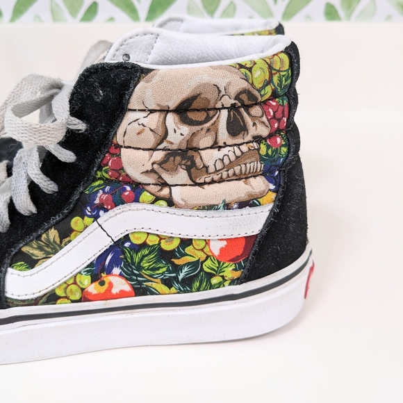 VANS Sk8-Hi High Fruit Skull sneakers women's 5.5/ men's 4 - Picture 7 of 12